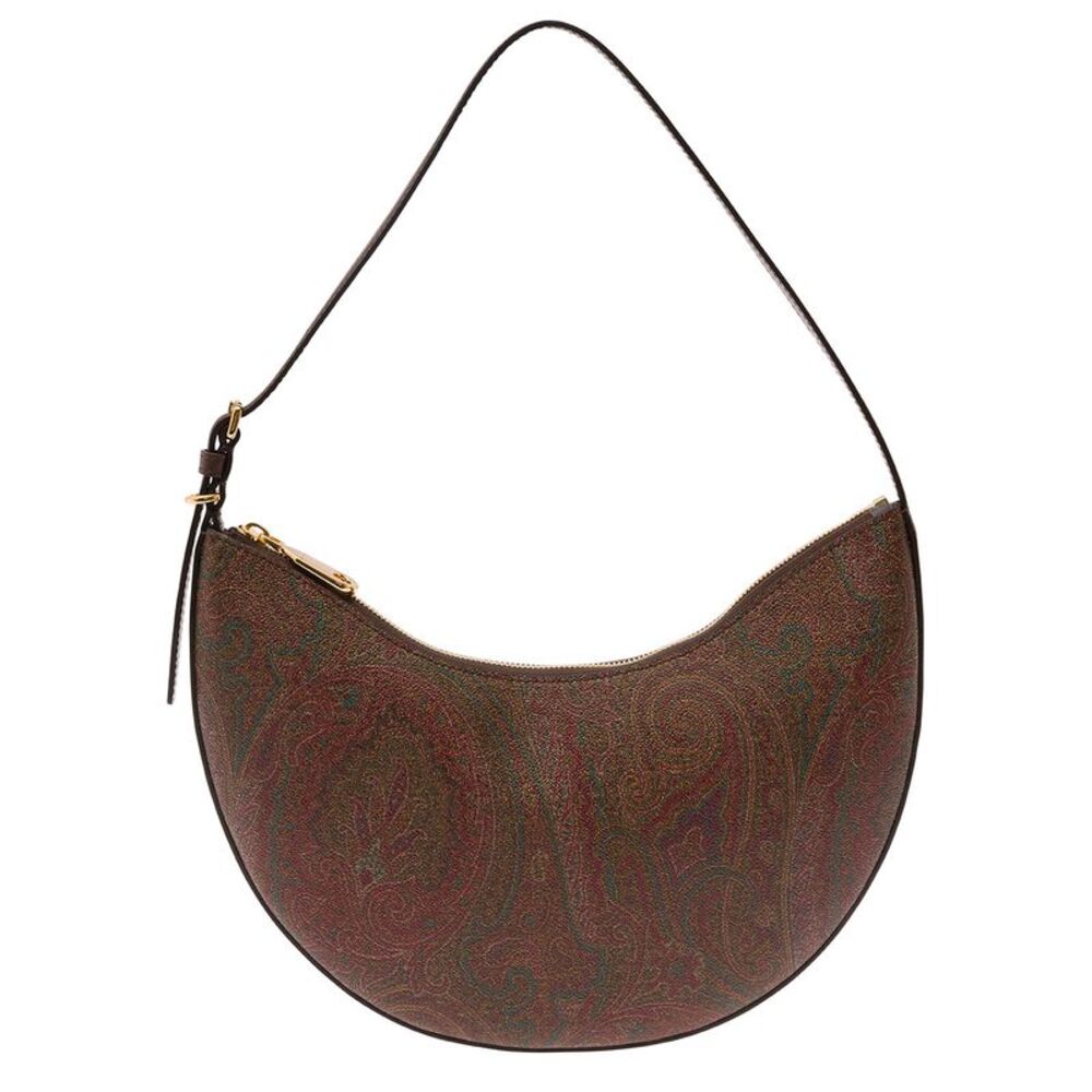 Etro Women Etro Essential Hobo Bag In Brown With Leather And Fabric, Unisex